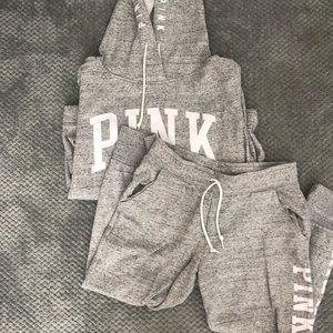 Pink grey sweater and joggers set